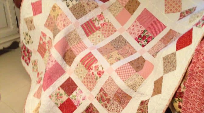 Country Roses Four Patch Quilt