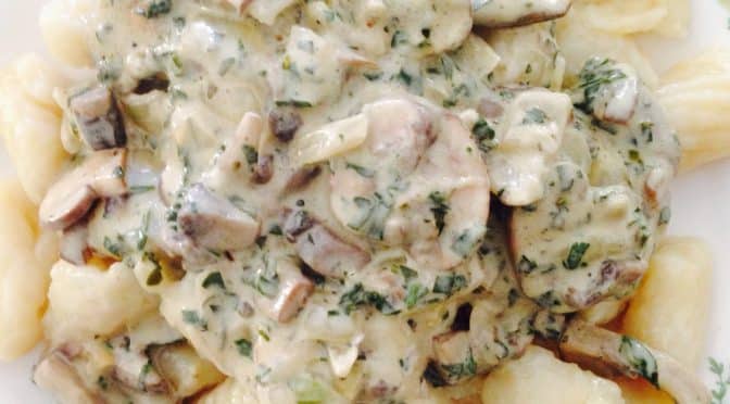 What’s Cooking?….Creamy Mushroom and Truffle Gnocchi