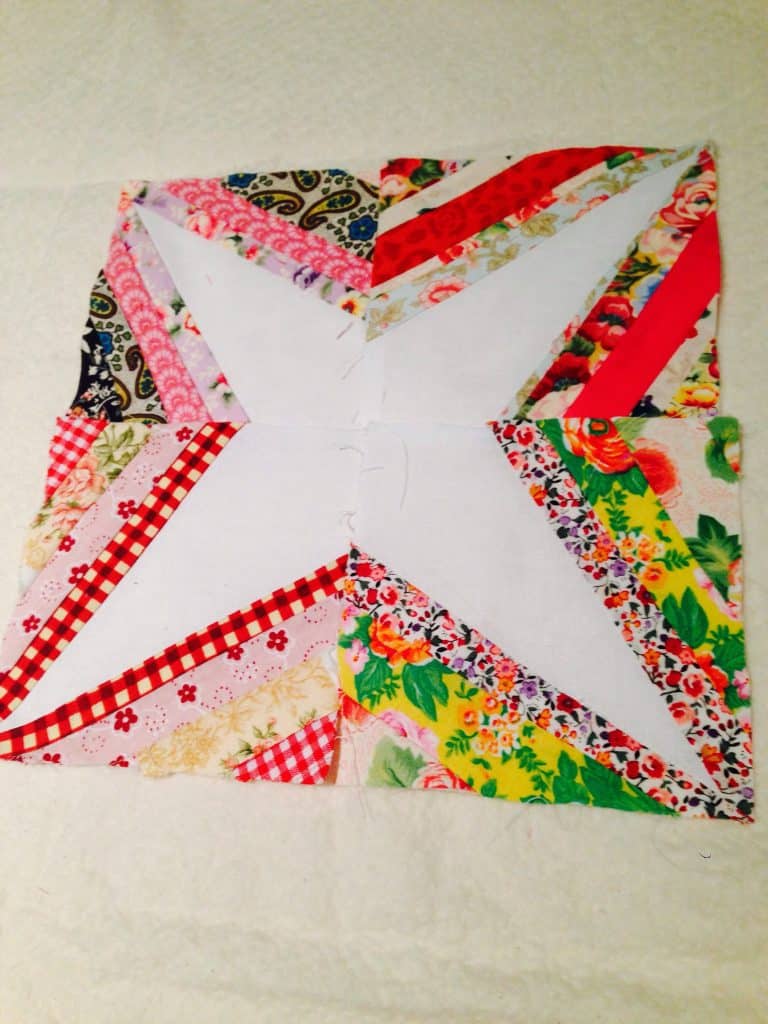 Crazy Little Strings Diamond Charms Quilt Block and Tutorial susies