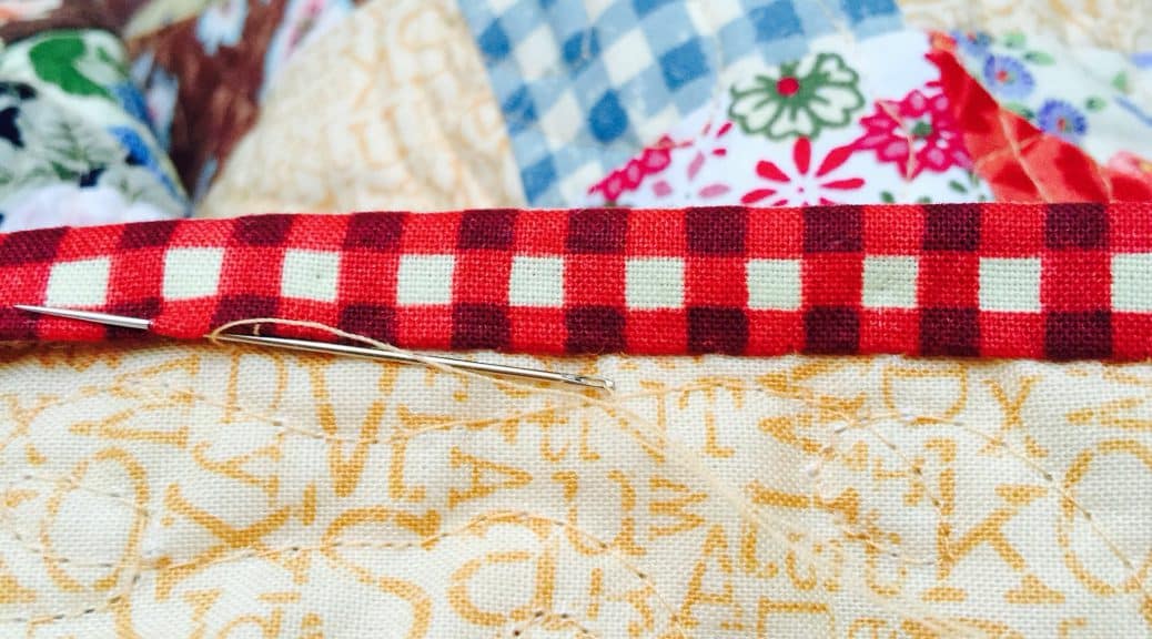 Hand Sewing the Binding on a Quilt Tutorial