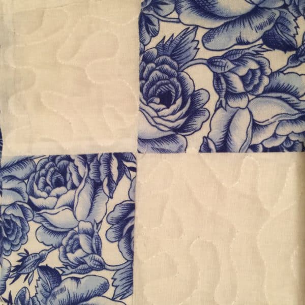 Delft Blue Chaining Nine Patch Quilt and Pattern susies-scraps.com