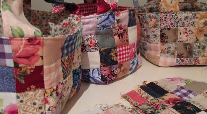 Quilted Scrap Fabric Baskets – Tutorial