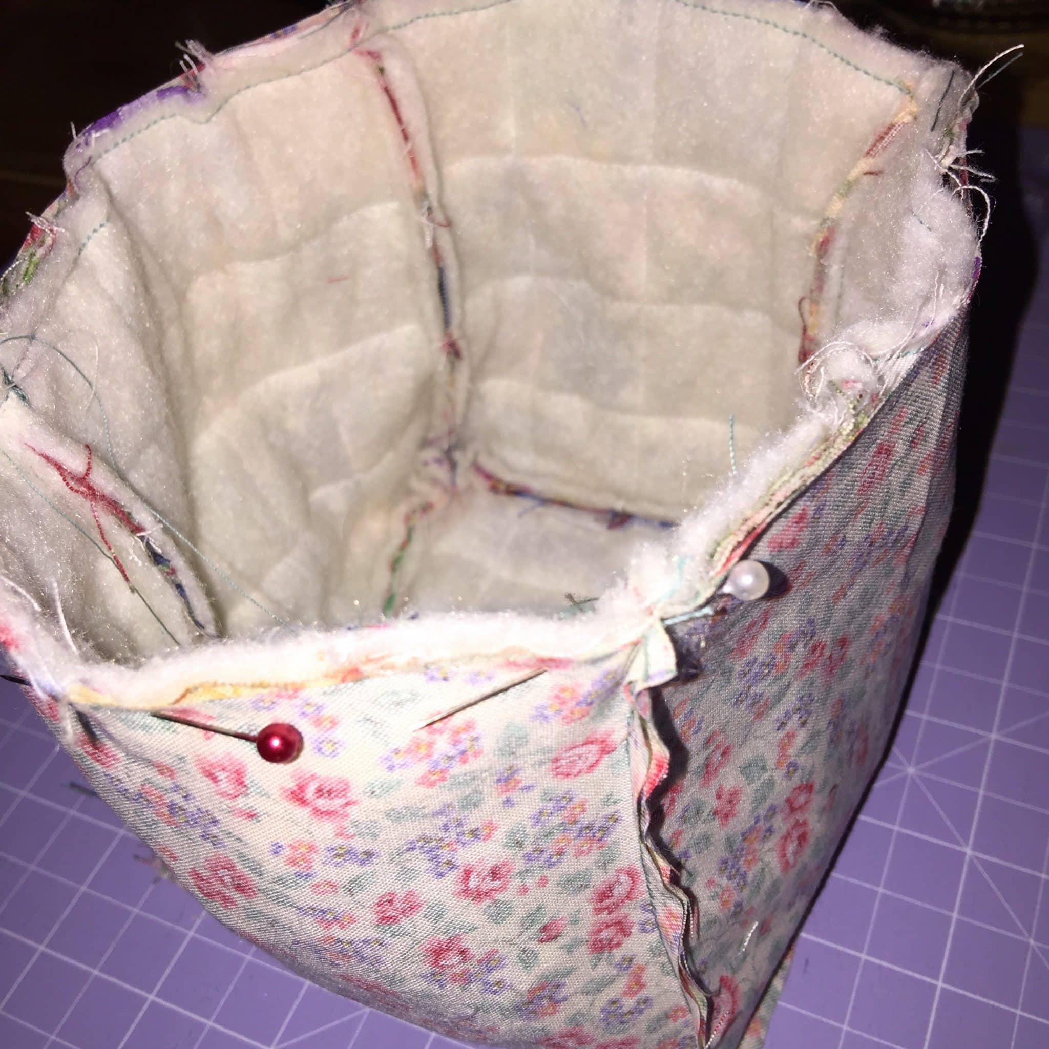 Quilted Scrap Fabric Baskets Tutorial