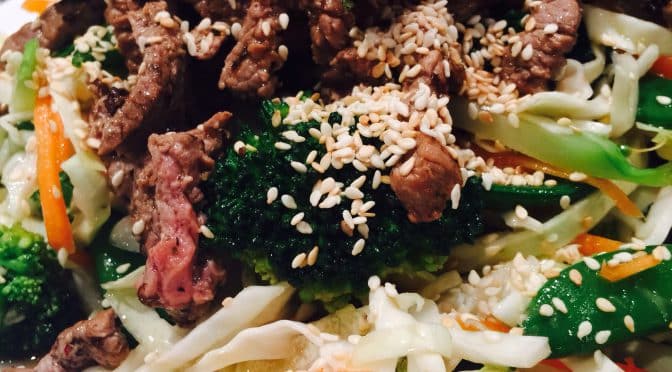 What’s Cooking?…Warm Beef & Sesame Salad