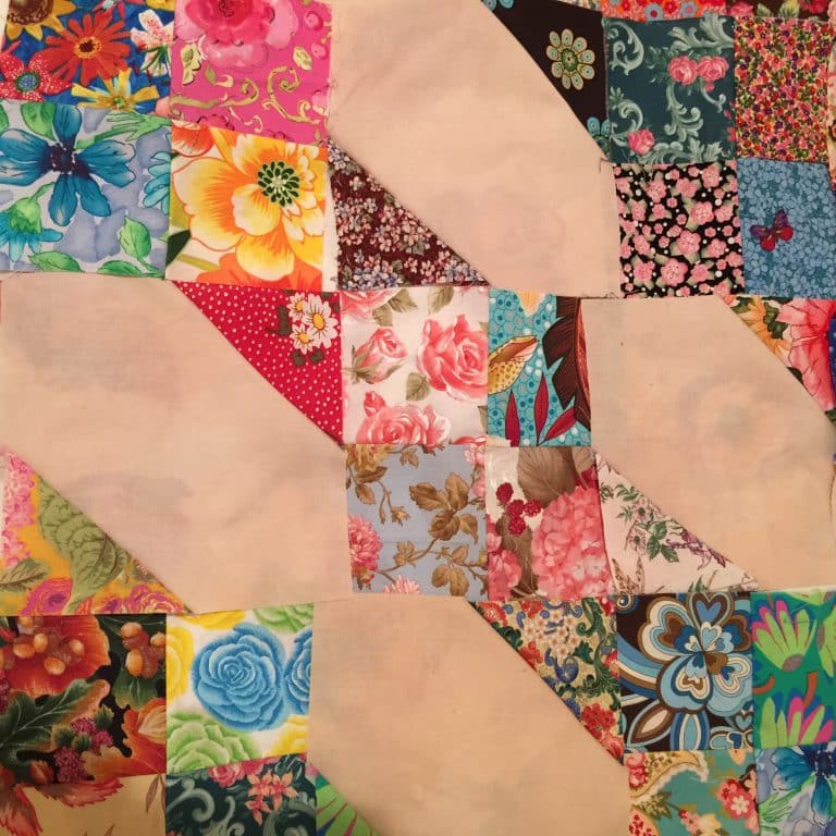 Floral Fantasy Friendship Four Patch Quilt Pattern | Susies-scraps.com