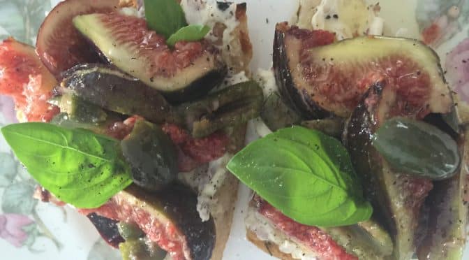 What’s Cooking?…Fig, Olive and Mascarpone Crostini