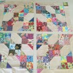 Floral Fantasy Friendship Four Patch Quilt Pattern | susies-scraps.com