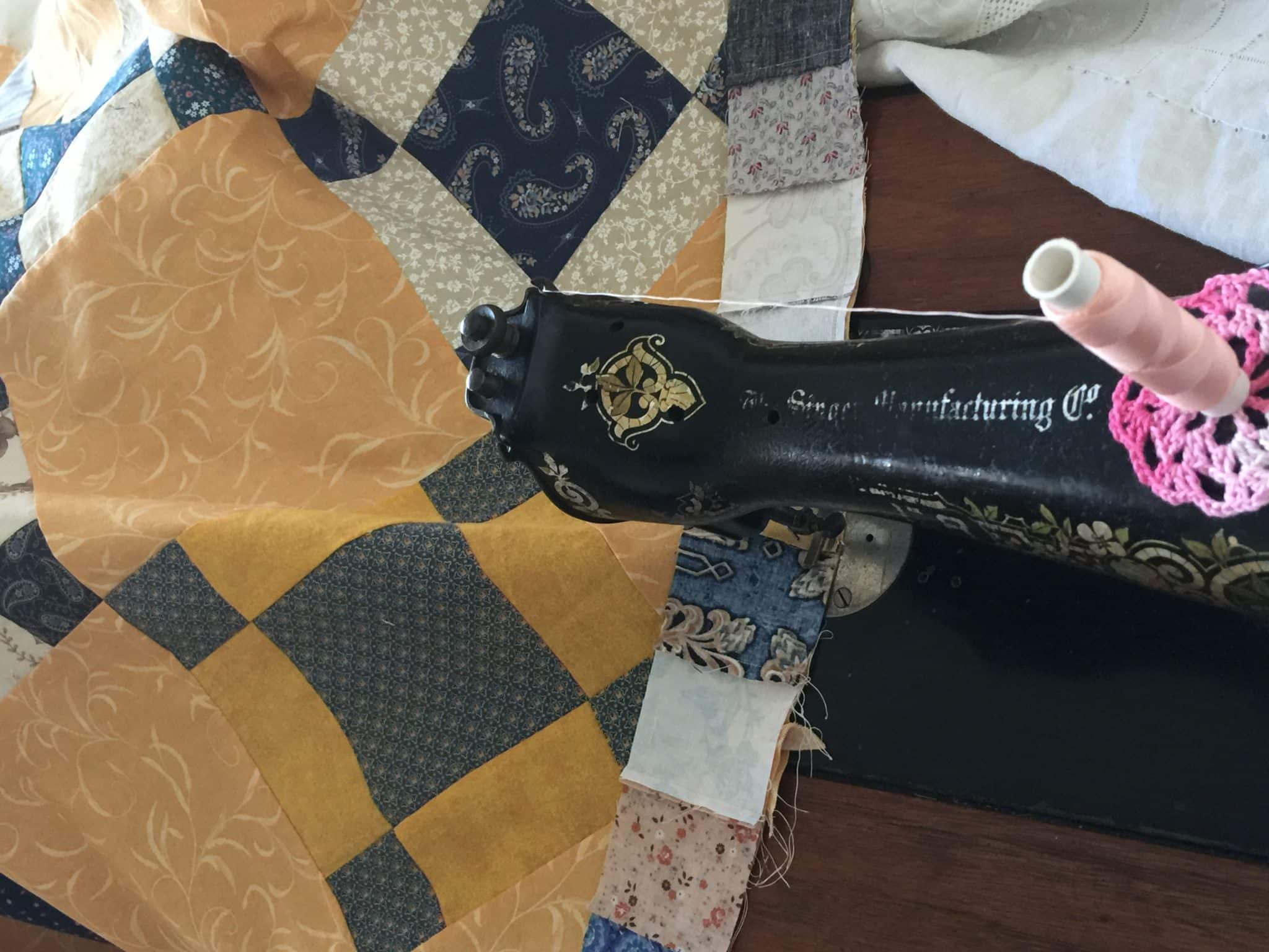 Uneven Nine Patch Quilt Pattern Antique Style