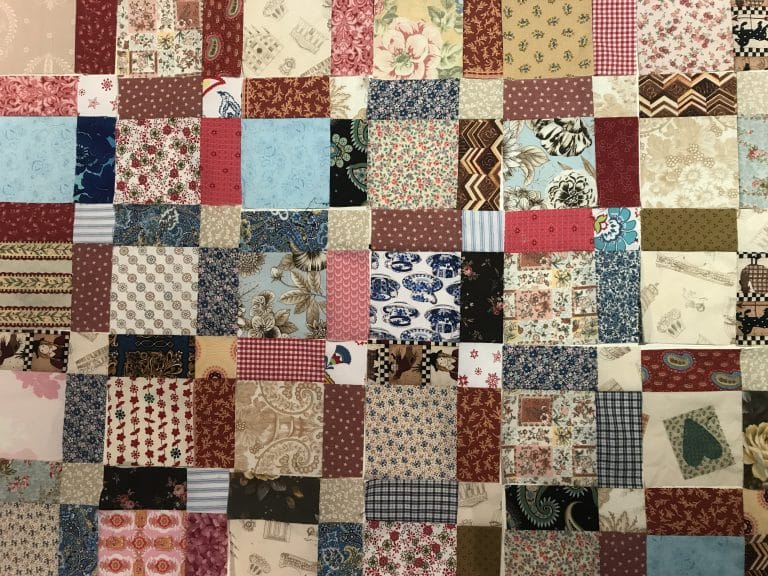 Antique One Patch Block Made Easy | susies-scraps.com