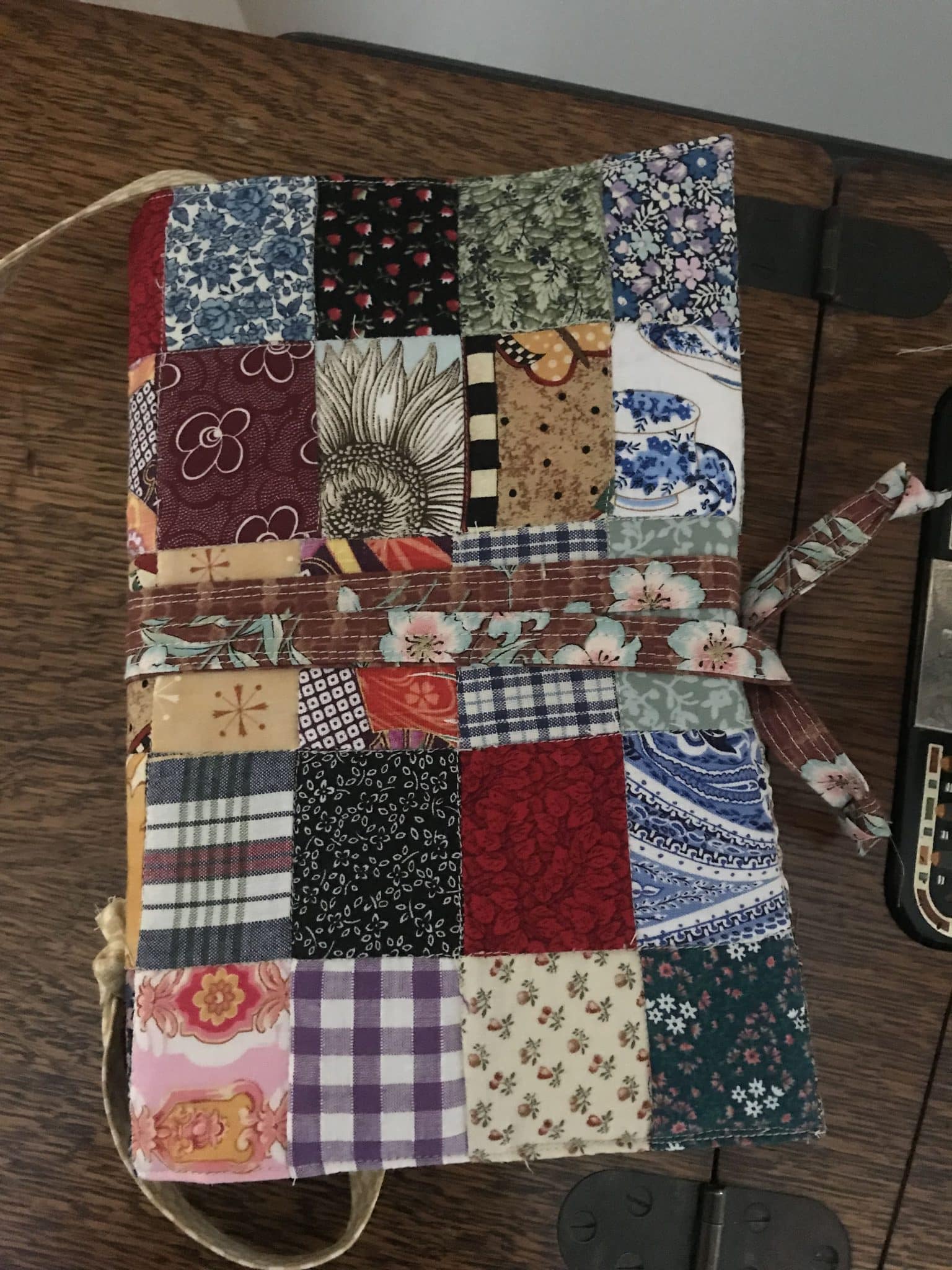 Quilted Scrap Fabric Book Cover Tutorial