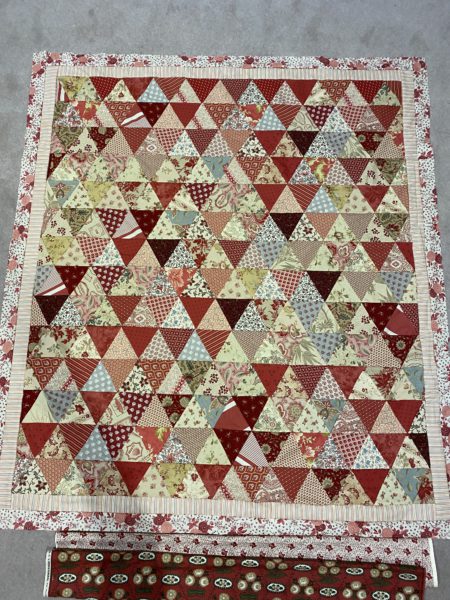 Scrappy Thousand Pyramids Quilt and Lessons in Pyramids susies-scraps.com