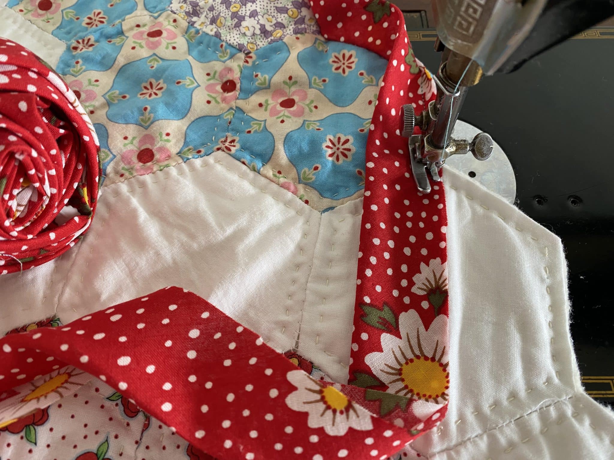 Bias Binding for Hexagon Quilt