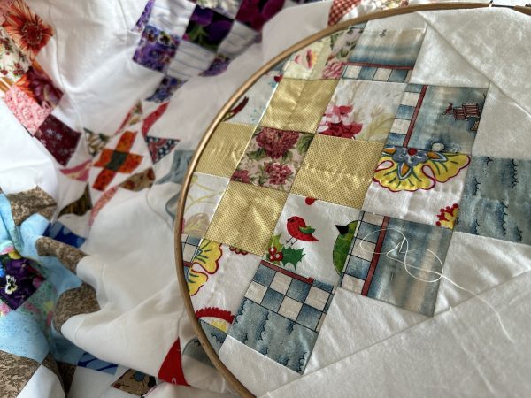 Hand Quilting Great Granny Stars and Lessons In Straight Line Quilting