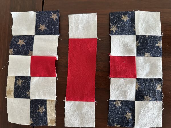 Veterans Cross Quilt Block susies-scraps.com