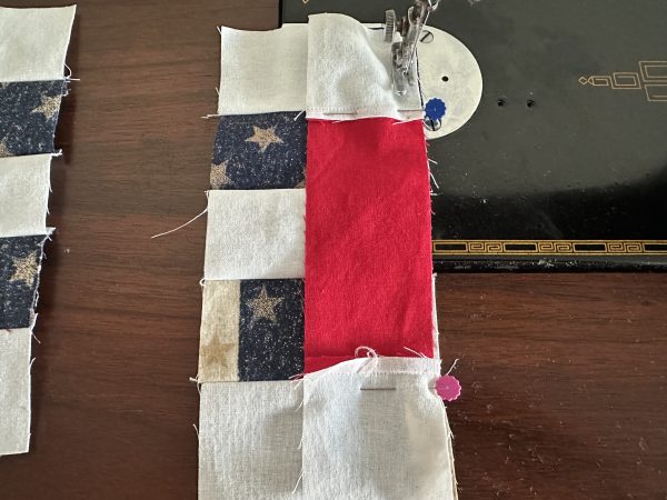 Veterans Cross Quilt Block susies-scraps.com